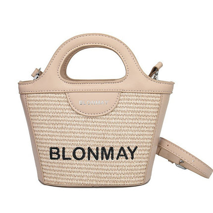 Small and lightweight khaki BLONMAY bucket bag, perfect for everyday use