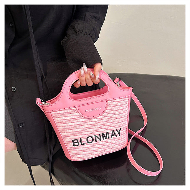 Small and lightweight Pink BLONMAY bucket bag perfect for everyday use – product detail