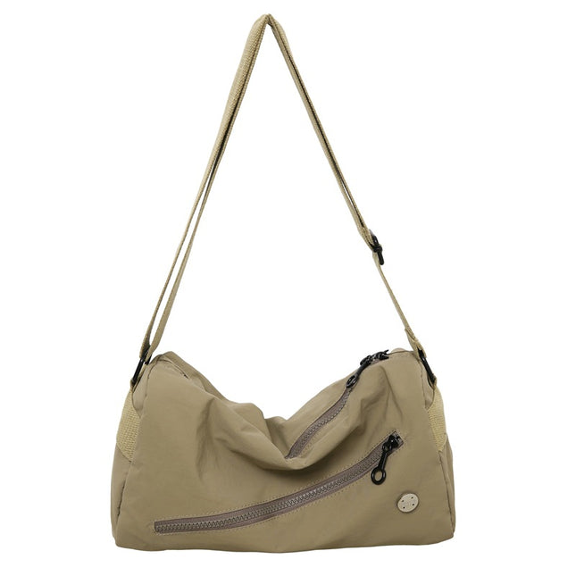 An elegant khaki shoulder bag for travel and work V888-ELOSUNG25010