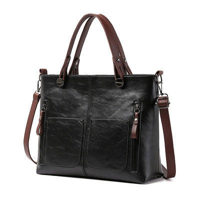 Versatile BLACK Tote with Detachable Strap