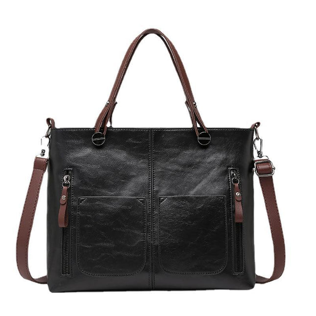 Versatile BLACK Tote with Detachable Strap – product detail