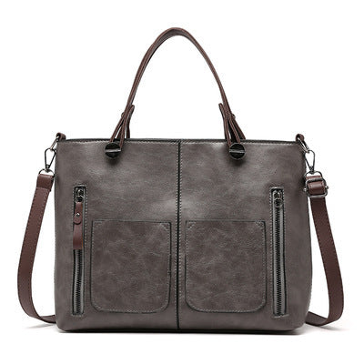Versatile Gery Tote with Detachable Strap