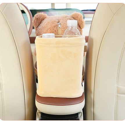 Cute Cloud Bear Tissue Holder for Car - Plush Toy with Storage