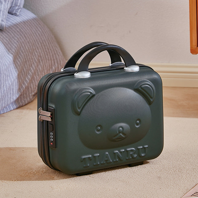 Cute Bear Face Hard-Shell Storage Case with Lock