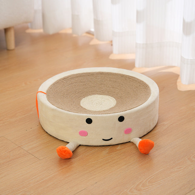 Cute White and Pink Chibi Maruko-chan Cat Scratching Post and Lounger