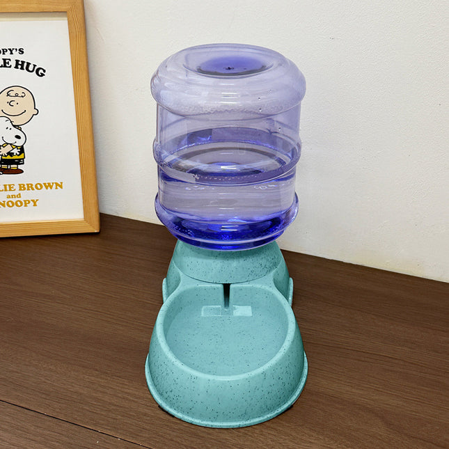 Blue Automatic Pet Feeder and Drinker Combo for Cats and Small Dogs