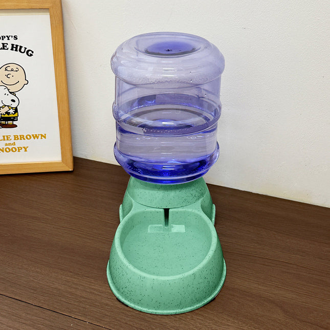 Green Automatic Pet Feeder and Drinker Combo for Cats and Small Dogs