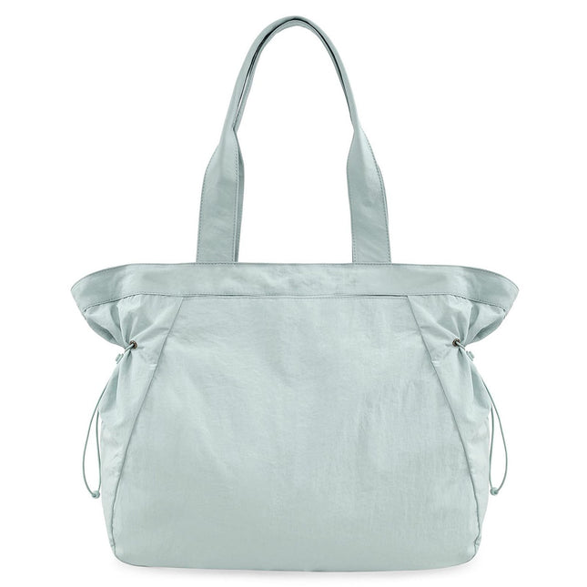 Water-Resistant Tote Bag with Drawstring Side-Cinch and Snap Closure