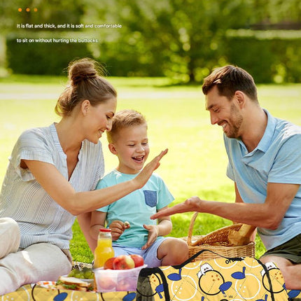 Waterproof Foldable Picnic Blanket with Musical Bunny Print - 200x200cm