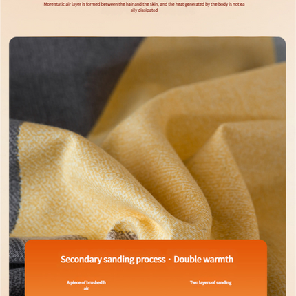 Comfortable cotton pillowcase, double-sided warm design, breathable and skin-friendly - red and gray