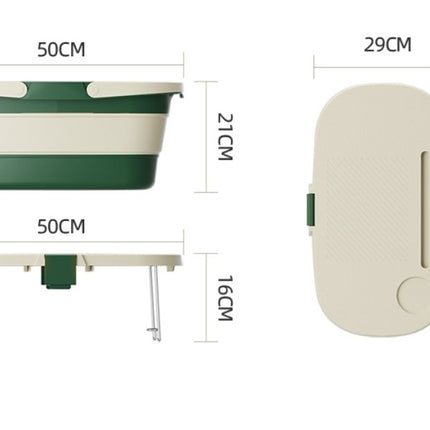 Foldable Picnic Basket with Tray - 16.5L Capacity, White Coffee, Perfect for Camping and Outdoor Gatherings