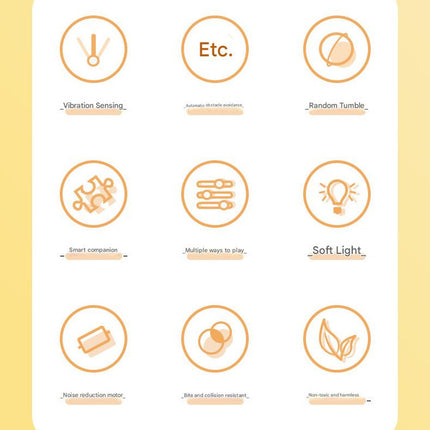 Rechargeable Interactive Cat Toy - Self-Rolling Ball with LED Light,Standard Edition Blue