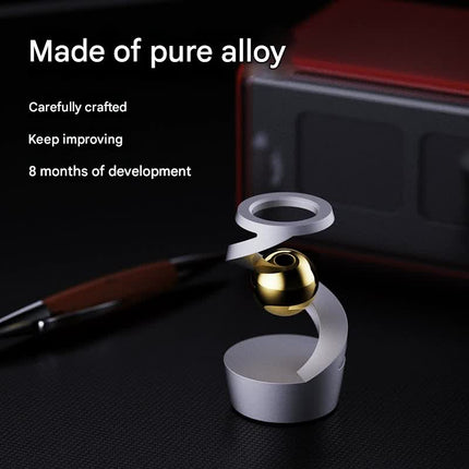 Desktop Levitating Gyro,Magnetic Floating Desk Toy for Stress Relief, Elegant Design-grey