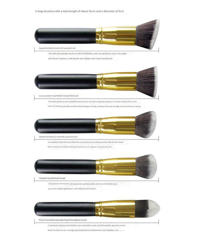 10-Piece White silver Makeup Brush Set – product detail