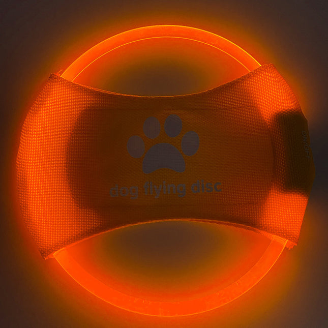 Orange LED Rechargeable Dog Flying Disc
