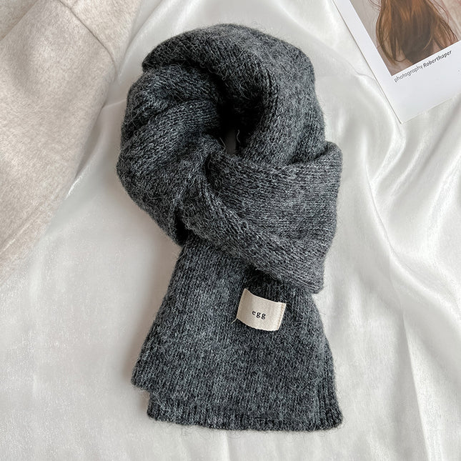 Gray Cozy Knit Scarf