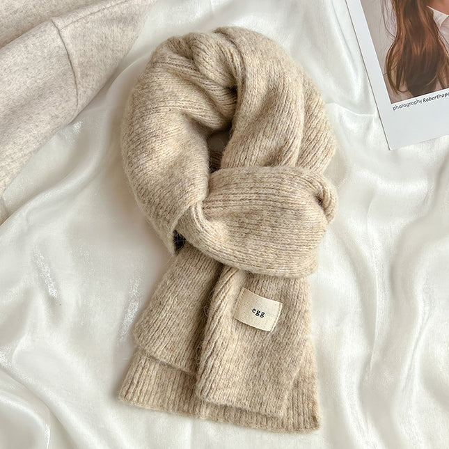 Beige Cozy Knit Scarf