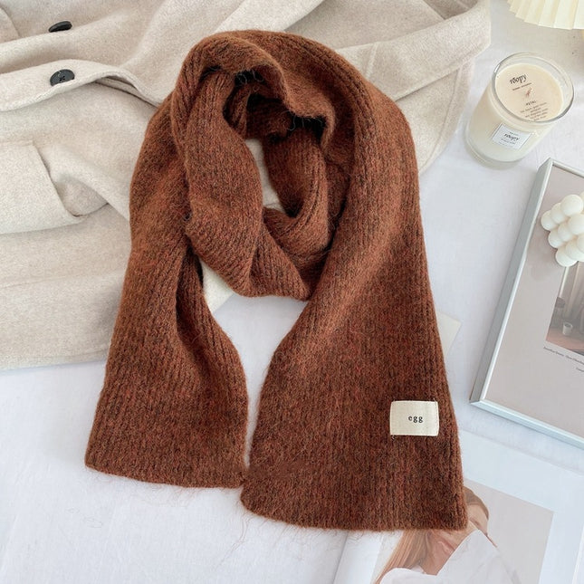Brown Cozy Knit Scarf
