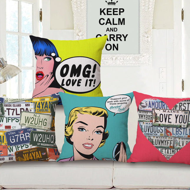 Pop Art Graphic Throw Pillow – product detail