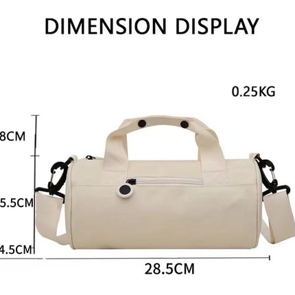 Waterproof Oxford Cylindrical Travel Bag - Large Capacity Handbag with Shoulder Strap(Blue)