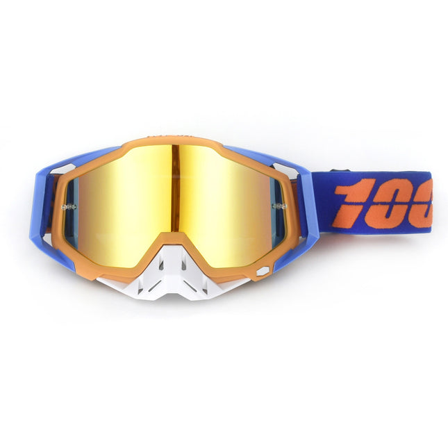 Orange and whiteMotorcycle Goggles
