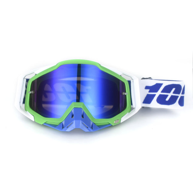 Green and blue Motorcycle Goggles