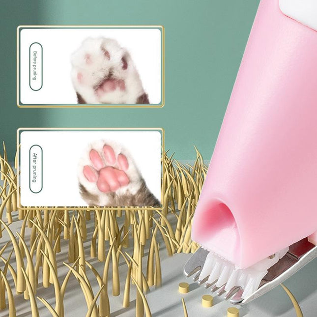 Electric Pet Hair Clipper with Type-C Charging LED Light and Grooming Accessories(green) – product detail
