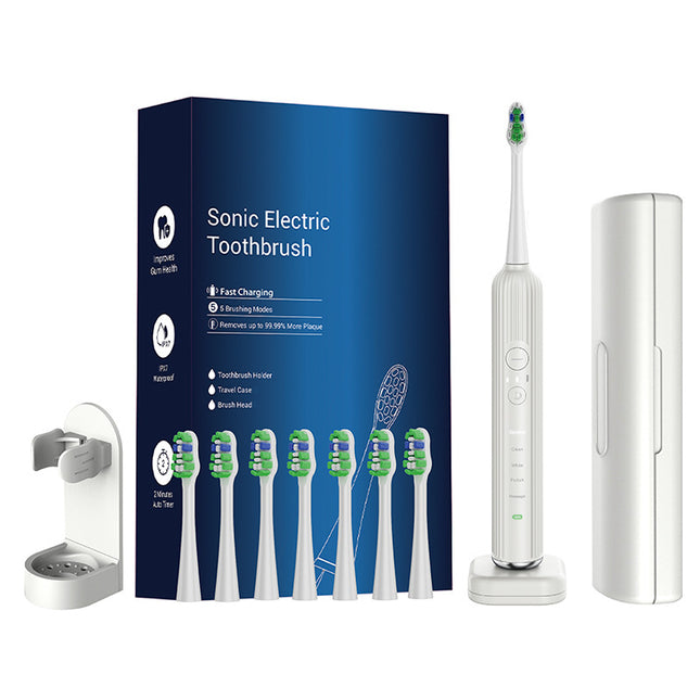 Advanced Electric Toothbrush with 5 Modes and 8 Brush Heads(White) V888-ELOSUNG25644