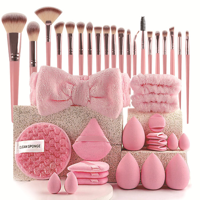 40-Piece Ultimate Beauty Tool Kit for Face Cleansing and Makeup(pink) V888-ELOSUNG25661
