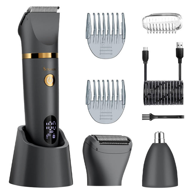 3-in-1 Men's Electric Body Groomer & Hair Clipper Kit