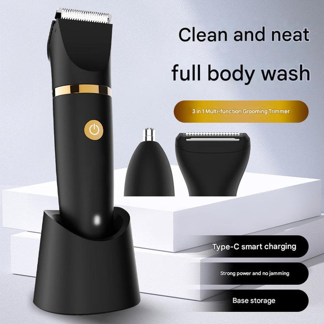 3-in-1 Men's Electric Body Groomer & Hair Clipper Kit – product detail