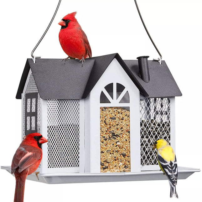 Charming House-Shaped Hanging Bird Feeder