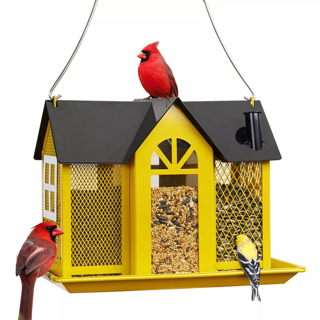 Charming House-Shaped Hanging Bird Feeder