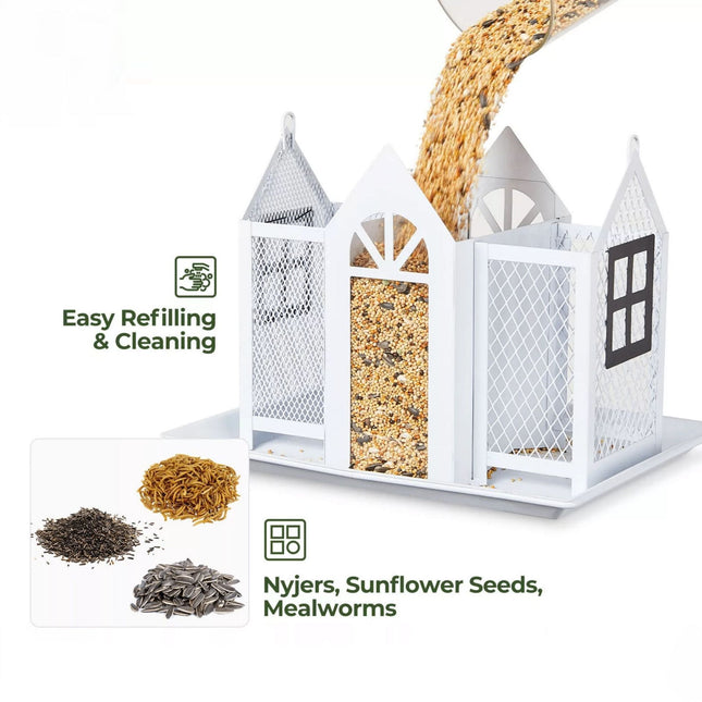 Charming House-Shaped Hanging Bird Feeder – product detail