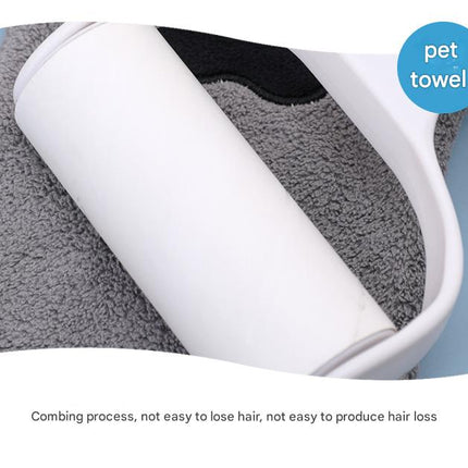 Adorable Pet Paw Grooming & Drying Mitt - Super Absorbent Fleece Material(Blue)