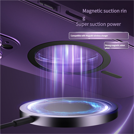 Innovative Detachable Backplate Case for iPhone 14 Pro Max with Strong MagSafe Compatibility(Purple)