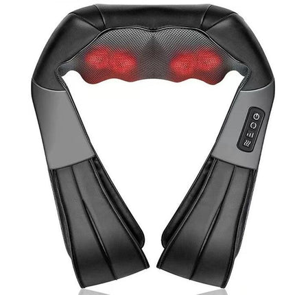 Deep Kneading Shiatsu Neck & Shoulder Massager with Heat - USB Rechargeable Ergonomic Design(Gray and black)