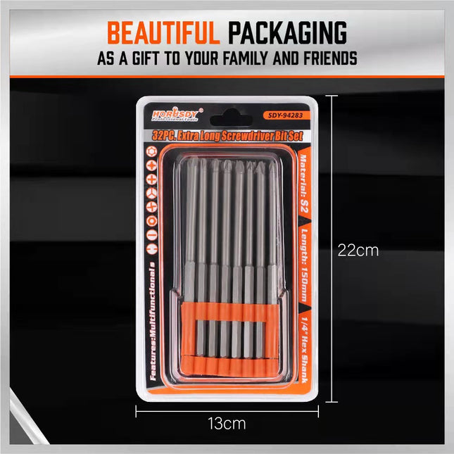 32-Piece Extra Long Screwdriver Bit Set – product detail
