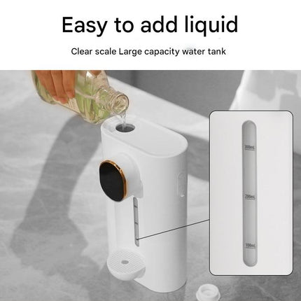 Smart Automatic Mouthwash Dispenser - Wall-Mounted, 3 Adjustable Levels, LED Display & Magnetic Cups(Black)