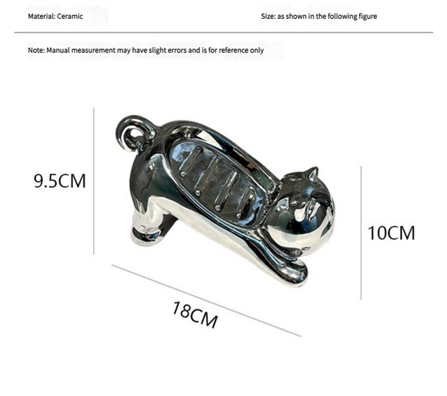 Charming Cat-Shaped Ceramic Soap Dish – product detail