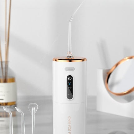 Portable Electric Water Flosser - USB-C Rechargeable, Multiple Modes, Gingival Protection(White)