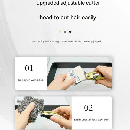 Professional Electric Hair Clipper & Beard Trimmer - USB Rechargeable, LED Display(Gray)