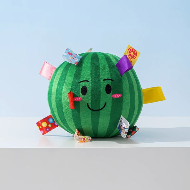 Durable Dog Training Interactive Ball with Sensory Tags(Dark green watermelon) V888-ELOSUNG25933
