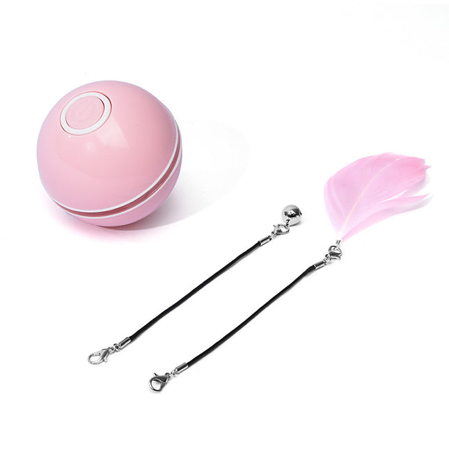Smart USB Rechargeable Pet Interactive Rolling Ball(pink) V888-ELOSUNG25937
