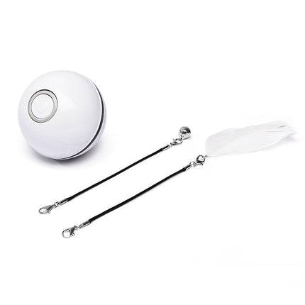 Smart USB Rechargeable Pet Interactive Rolling Ball(White)