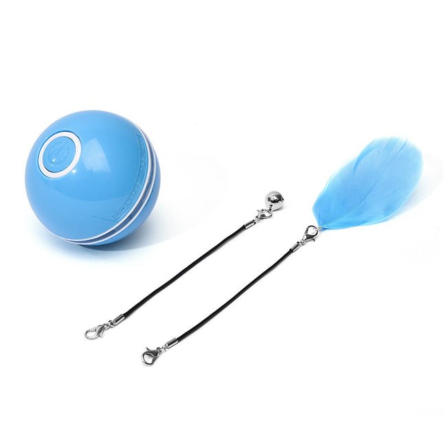 Smart USB Rechargeable Pet Interactive Rolling Ball(Blue) V888-ELOSUNG25939