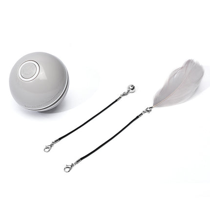 Smart USB Rechargeable Pet Interactive Rolling Ball(Gray)