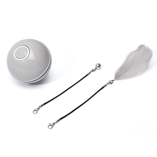 Smart USB Rechargeable Pet Interactive Rolling Ball(Gray) V888-ELOSUNG25940