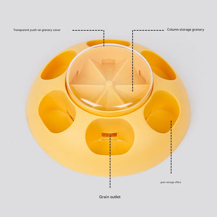 Interactive Pet Slow Feeder & Puzzle Toy - Press to Dispense Food, Improves Digestion(pink)