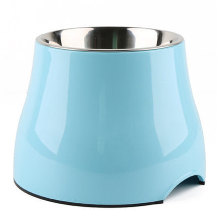 Elevated Pet Feeding Bowl with Stainless Steel Inner - Promotes Healthy Digestion & Reduces Neck Strain(blue)